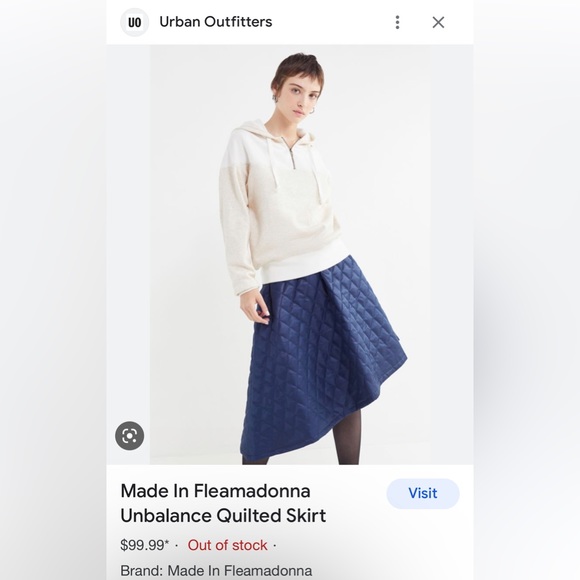 Asymmetrical Quilted Skirt - Picture 6 of 6